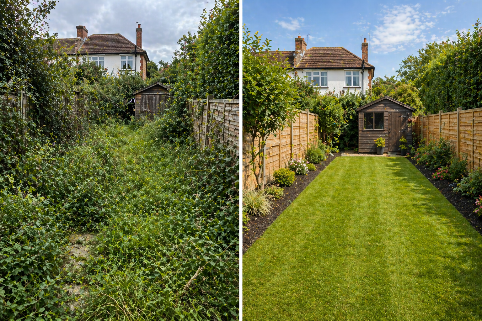 before after garden clearance service